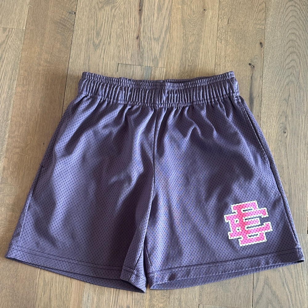 Eric Emanuel Purple Mesh Athletic Shorts